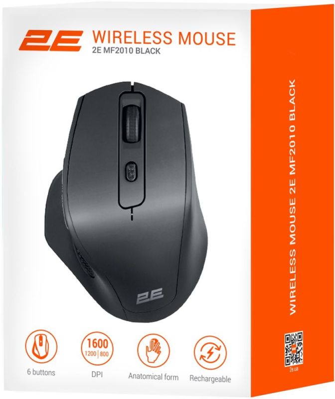 Миша бездротова 2E MF2010 WL Black  (2E-MF2010WB)