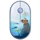 Миша бездротова 2E MF300 Capybara Swim Silent WL BT Blue  (2E-MF300WCAPIBARABL)