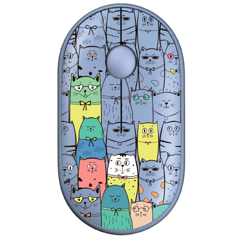 Миша бездротова 2E MF300 Pets Cats Silent WL BT Blue  (2E-MF300WPETSBL)