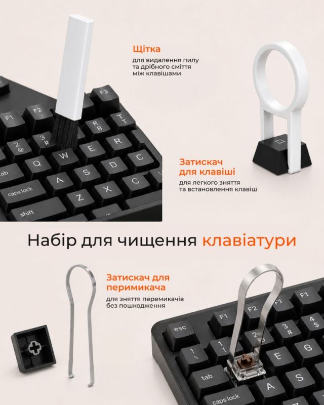 Набір для чищення 2E для оргтехніки 20в1, біло-помаранчевий (2E-SK20IN1)