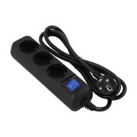 Фільтр живлення 2E 3 розетки, 1.5 м, Black (2E-U03ESM1.5BK)