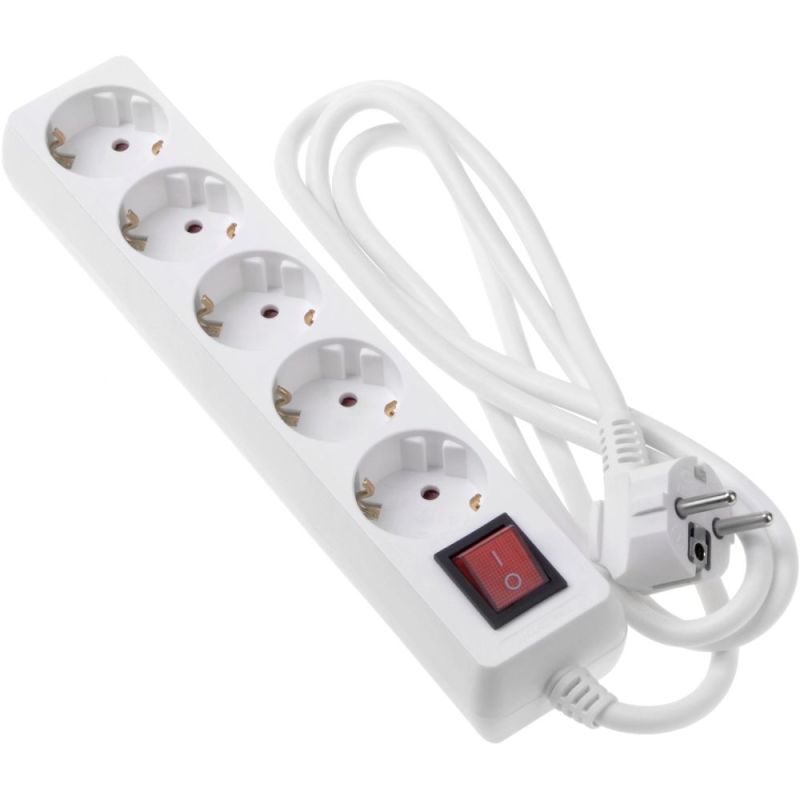 Фільтр живлення 2Е 5хSchuko, 1.5 м, білий (2E-U05ESM1.5)