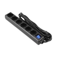 Фільтр живлення 2E 6 розеток, 3 м, Black (2E-U06ESM3BK)
