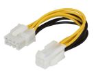 Кабель живлення для процесора ATX 4 pin F - 8 pin M, 0.2м (S0720)
