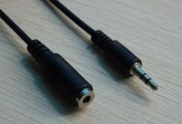Кабель AUX Audio TRS M/F 1.5м чорний OEM (B00736)