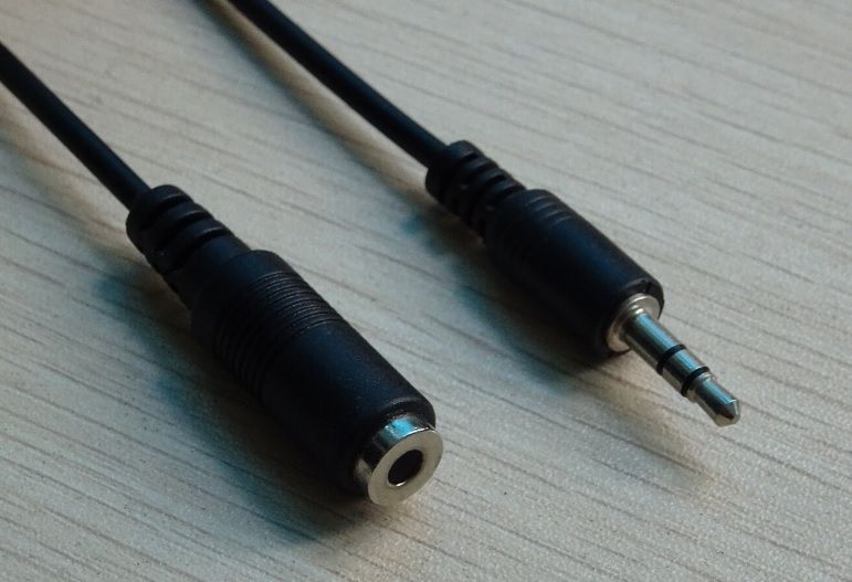 Кабель AUX Audio TRS M/F 1.5м чорний OEM (B00736)