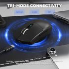 Мишка Attack Shark G3 PRO, Wireless/Bluetooth, 25000dpi. (PAW3311), 6кн., Black (G3PROB_AS)