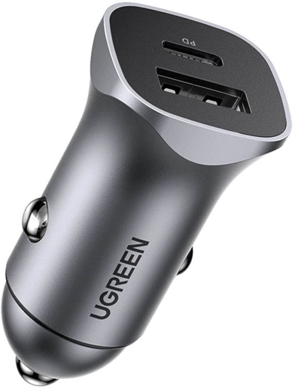 Автозарядка 2xUSB 30W (USB-C + USB-A) CD130 Ugreen (40858)