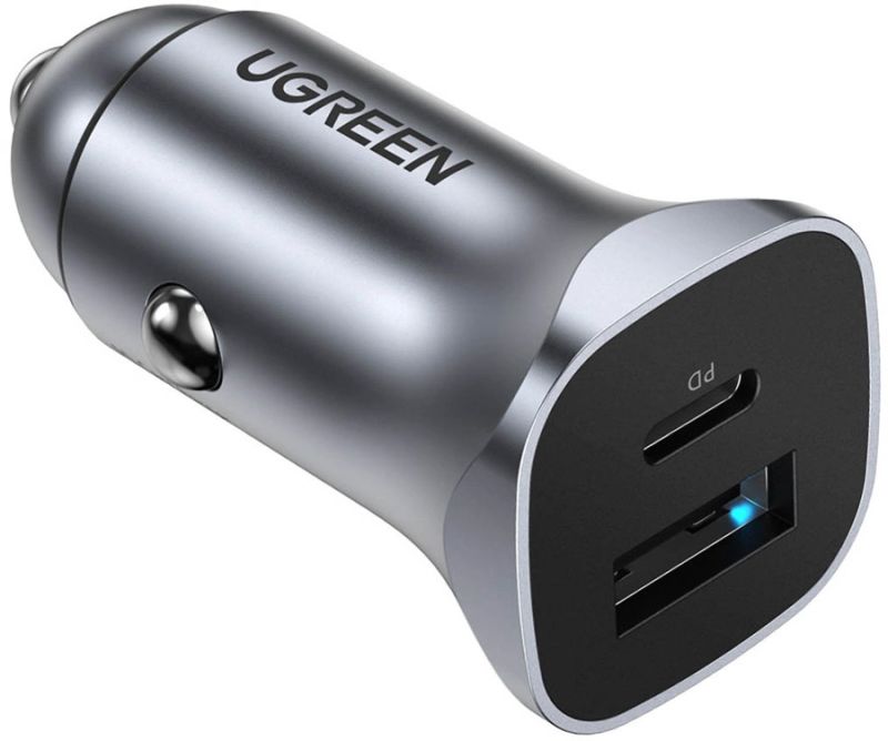 Автозарядка 2xUSB 30W (USB-C + USB-A) CD130 Ugreen (40858)