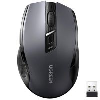Мишка UGREEN 2.4GHz MU006, бездротова, Bluetooth, 4000dpi., 4кн.,Silence Design, Сіра (90855)