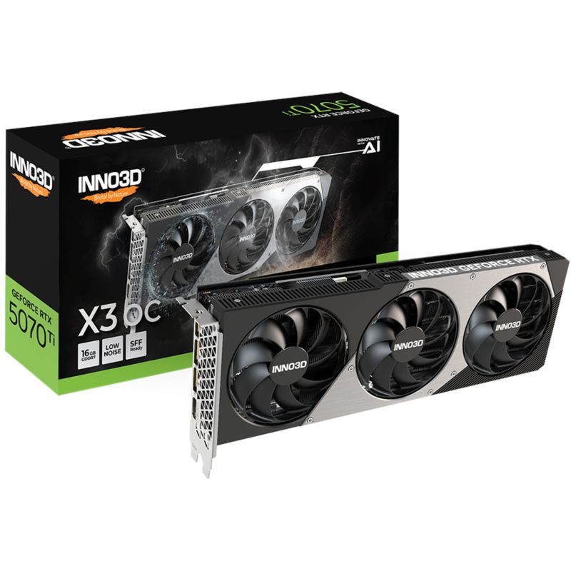 GeForce RTX5070 Ti Inno3D X3 OC, 16GB GDDR7, 256bit, PCI Express 5.0 (N507T3-16D7X-176068N)