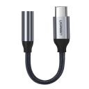 Кабель Type C - AUX Audio M/F 0.10м UGREEN AV142 Чорний (30632)
