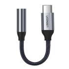 Кабель Type C - AUX Audio M/F 0.10м UGREEN AV142 Чорний (30632)