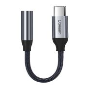 Кабель Type C - AUX Audio M/F 0.10м UGREEN AV142 Чорний (30632)