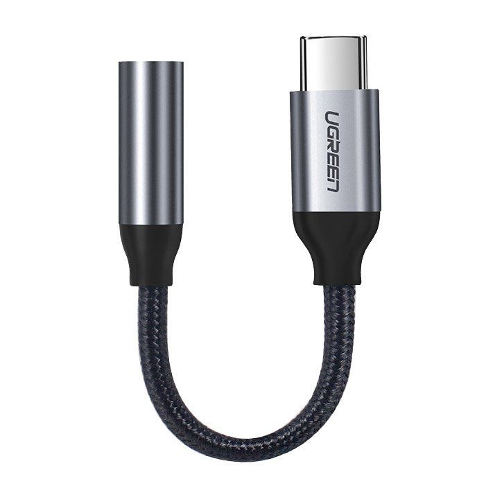 Кабель Type C - AUX Audio M/F 0.10м UGREEN AV142 Чорний (30632)