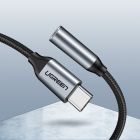 Кабель Type C - AUX Audio M/F 0.10м UGREEN AV142 Чорний (30632)