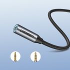 Кабель Type C - AUX Audio M/F 0.10м UGREEN AV142 Чорний (30632)
