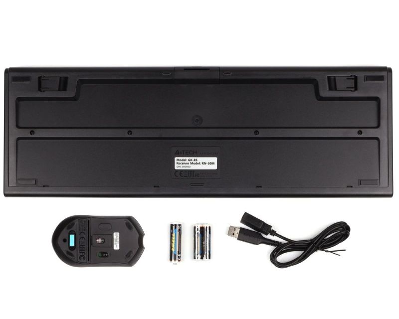 Комплект (клавиатура, мышь) беспроводной A4Tech 3000N Black USB (3000N (GK-85+G3-200N))