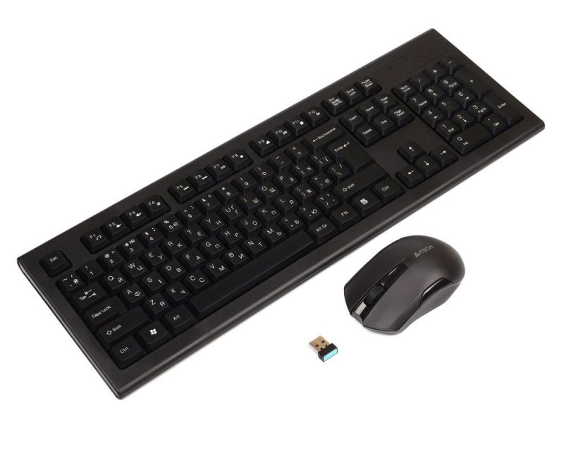 Комплект (клавиатура, мышь) беспроводной A4Tech 3000N Black USB (3000N (GK-85+G3-200N))