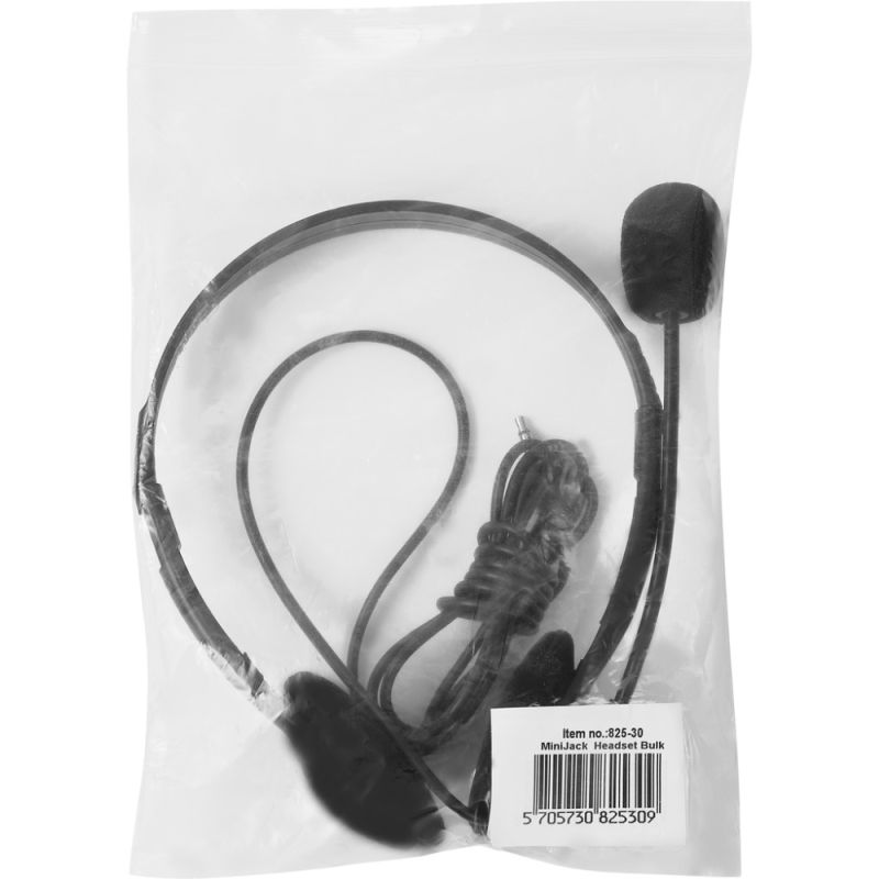 Гарнітура Sandberg MiniJack Headset Bulk, 3,5мм+converter 2х3,5мм, Black (825-30)