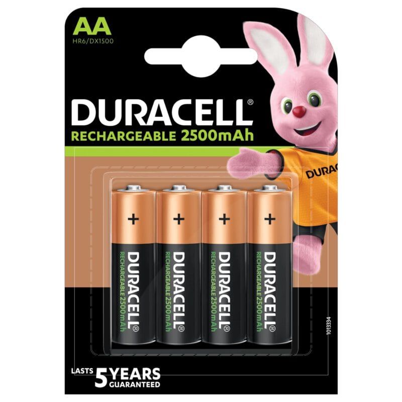 Аккумулятор Duracell DX1500 Ni-MH AA/HR06 2500 mAh BL 4шт (3121)