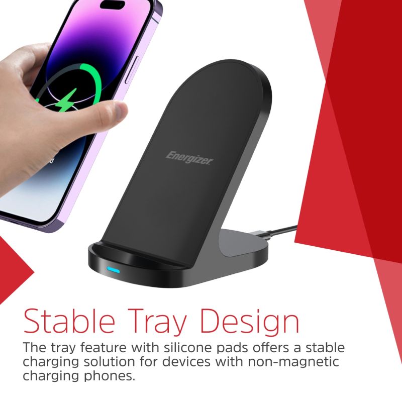 Зарядний пристрій Wireless 15W Energizer WCP108 чорний (WCP108)