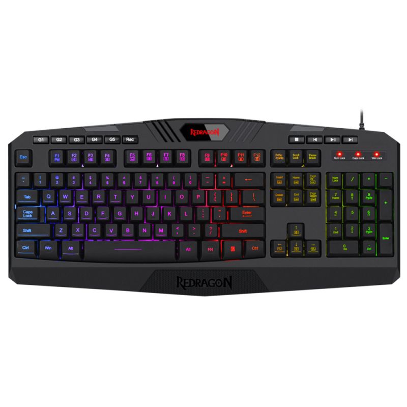 Клавіатура ігрова Redragon Harpe2 UKR RGB підставка USB (77484)