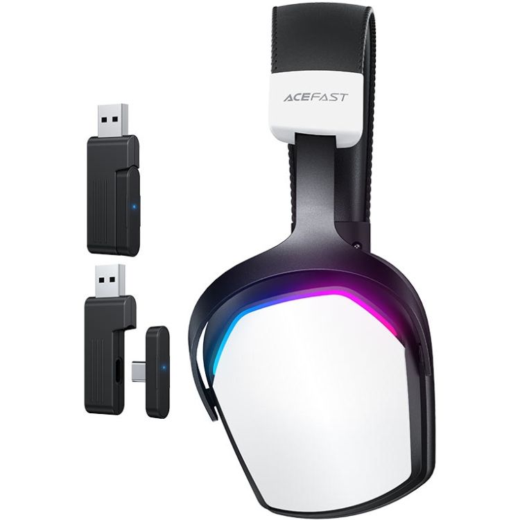 Гарнітура ігрова Acefast H11, Bluetooth+3,5мм White (6974316285601)