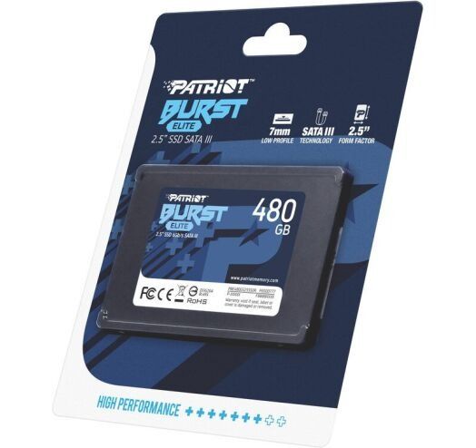 Накопитель SSD  480GB Patriot Burst Elite 2.5" SATAIII TLC (PBE480GS25SSDR)
