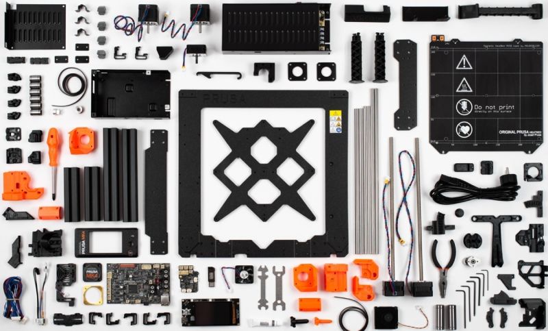 Принтер 3D Prusa MK4S KIT (FDM 1.75mm 250x210x220mm USB Wi-Fi NFC чорний) DIY kit (PR-14267)
