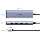Док-станція USB3.0 Type-C --> HDMI 4K30Hz/3xUSB-А 3.0/Type-C/PD 100W 6-in-1 CM511 Ugreen (20956A)