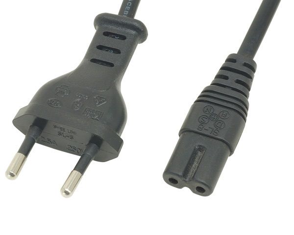 Кабель живлення 220В 1.5 м, 0,5мм2 IEC-C7 (для аудіо-відео техніки) (B00771)