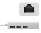 Хаб USB 2.0 Type-C -> 3xUSB 2.0 + RJ45 Fast Ethernet White (S0742)