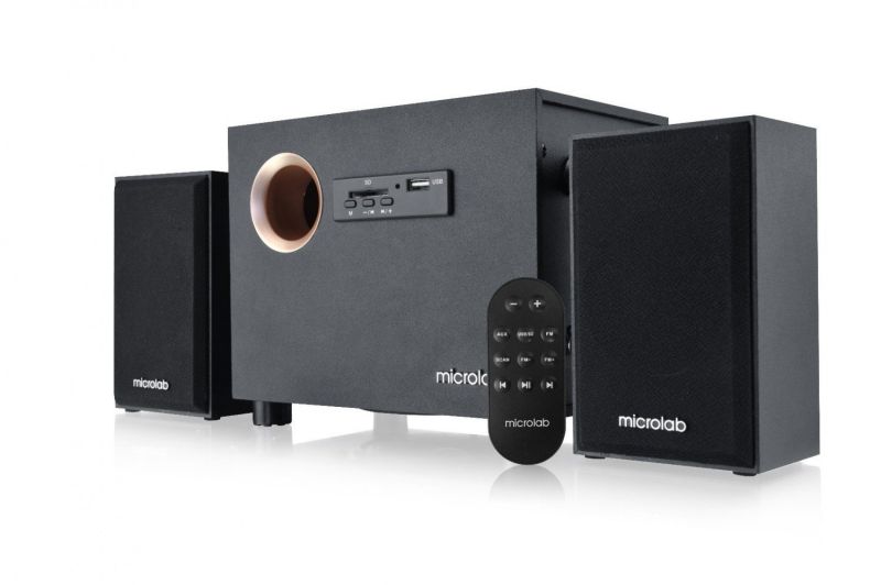 Акустична система 2.1 Microlab M-105R, 10Вт (ДУ, FM), чорна (M-105R)
