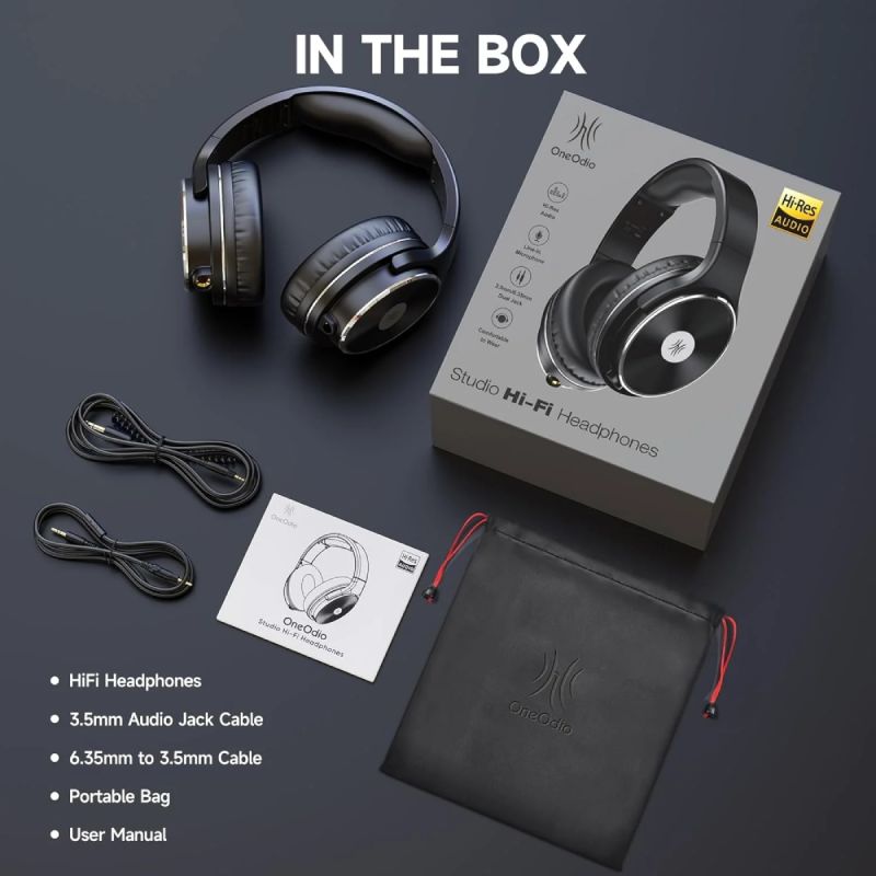 Гарнітура OneOdio Studio Hifi, 3,5мм/6,35мм, Black (Studio Hifi Black)