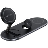 Зарядний пристрій Wireless QI 3in1 15W E19 Qi2 Acefast (6974316283096)