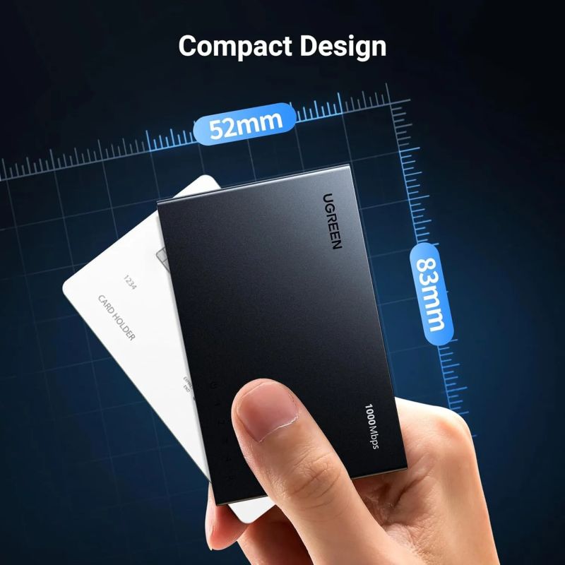 Комутатор Ugreen, 5-Port Gigabit Ethernet Switch (CM833)