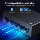 Комутатор Ugreen, 5-Port Gigabit Ethernet Switch (CM833)