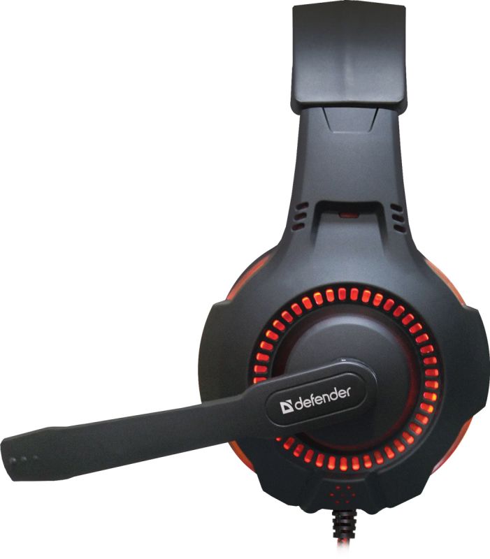 Ігрова гарнітура Defender Warhead G-450 USB, підсвітка, чорно-червона (64146)