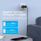 Зарядний пристрій 2xUSB 38W PD,QC3.0 (USB-C+USB-A) чорний Vention (FBIB0-EU)
