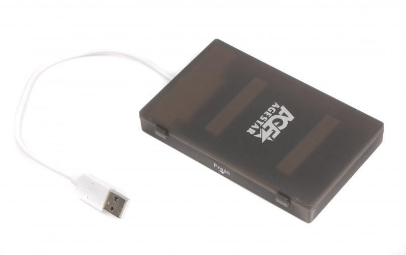 Зовнішня кишеня AgeStar для підключення SATA HDD 2.5", USB 2.0, Black (SUBCP1) (SUBCP1 Black)