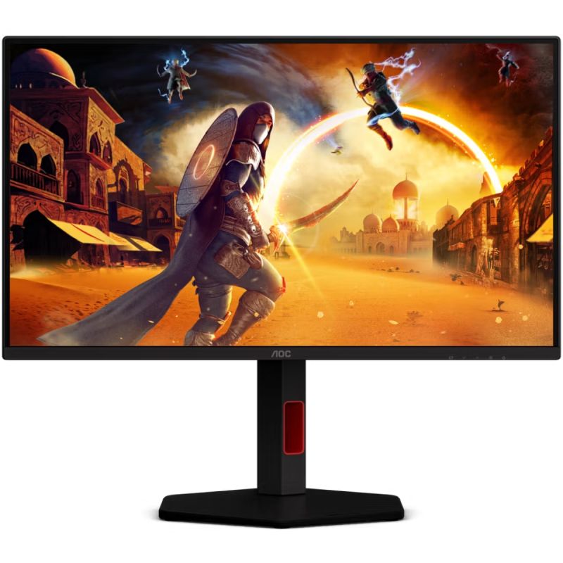 TFT 24.5" AOC 25G4KUR, Fast IPS, 420Гц, 2xHDMI, DP, USB-hub HAS, Pivot, чорно-червоний (25G4KUR)