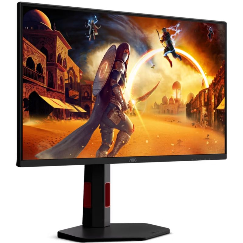 TFT 24.5" AOC 25G4KUR, Fast IPS, 420Гц, 2xHDMI, DP, USB-hub HAS, Pivot, чорно-червоний (25G4KUR)