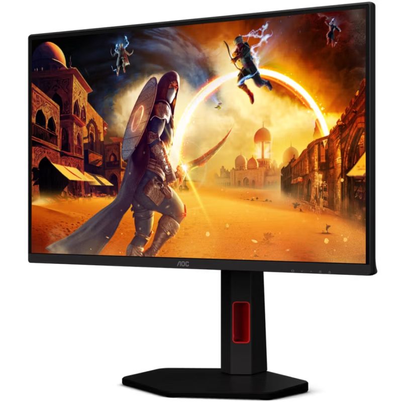 TFT 24.5" AOC 25G4KUR, Fast IPS, 420Гц, 2xHDMI, DP, USB-hub HAS, Pivot, чорно-червоний (25G4KUR)