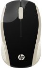 Мишка бездротова HP 200 Silk Gold Wireless Mouse, 3 кн., 1000 dpi, чорно-золотиста (2HU83AA)
