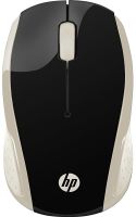 Мишка бездротова HP 200 Silk Gold Wireless Mouse, 3 кн., 1000 dpi, чорно-золотиста (2HU83AA)