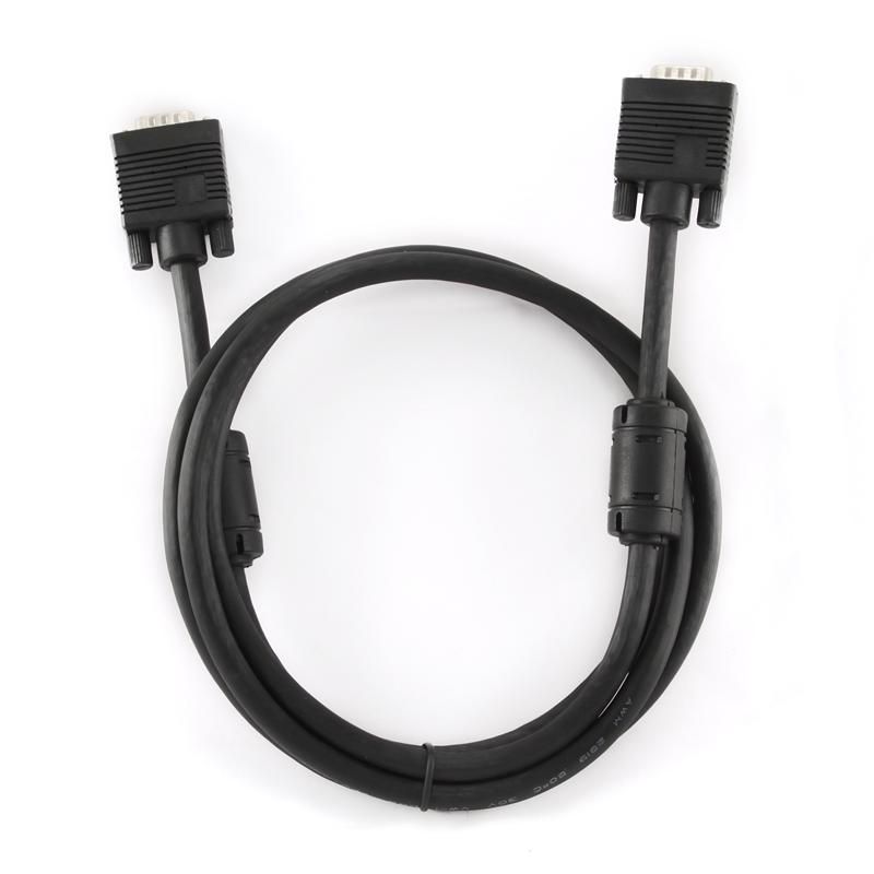 Кабель Cablexpert VGA-VGA HD15M/HD15M с 2-мя фер. кольцами, двойной экран, черный, 1.8 м (CC-PPVGA-6B)