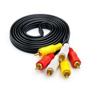 Кабель Atcom 3хRCA - 3хRCA (M/M), 1.8 м, Black пакет (10711)