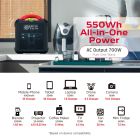 Зарядна станція Energizer 700Вт (551Вт/г) AC, LMFP,MPPT,USB-C PD 100Вт (PPS550W1F)