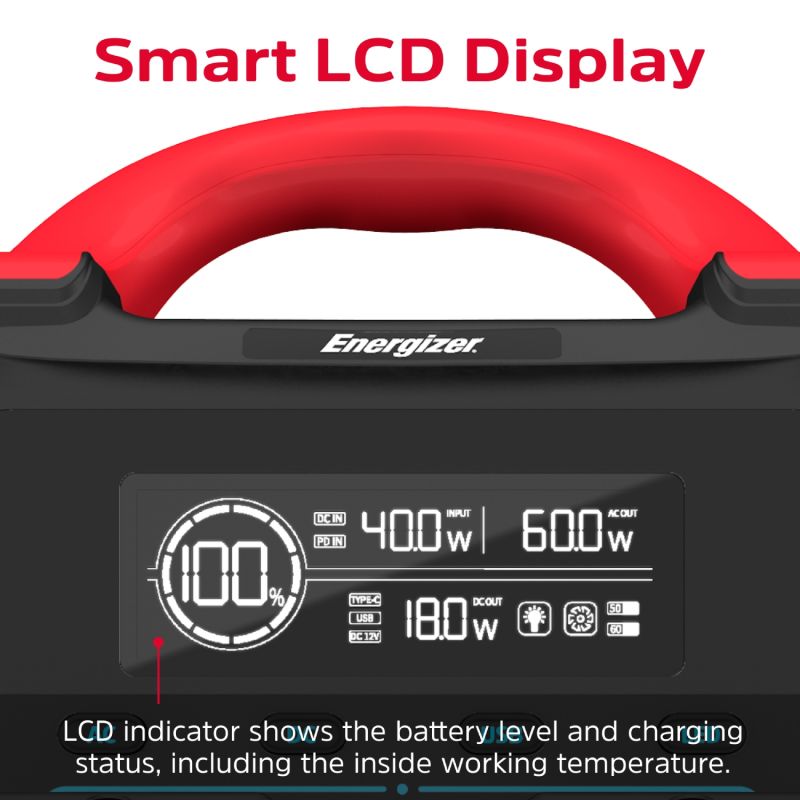 Зарядна станція Energizer 700Вт (551Вт/г) AC, LMFP,MPPT,USB-C PD 100Вт (PPS550W1F)
